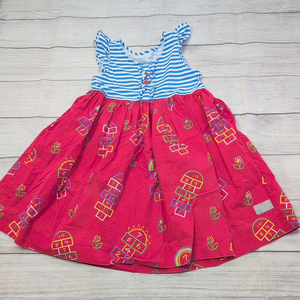 7/8 Eleanor Rose Hopscotch Kirby Dress